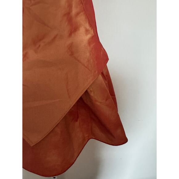 Emma La Folie Paris Formal Gown Girls Size 6 Made in Paris Orange Iridescent - Picture 3 of 6